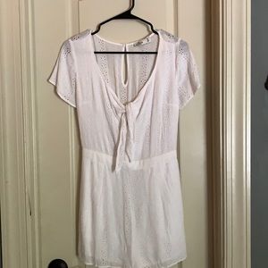 white holister romper
